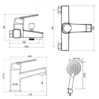 OneLife P02-311b набор смесителей